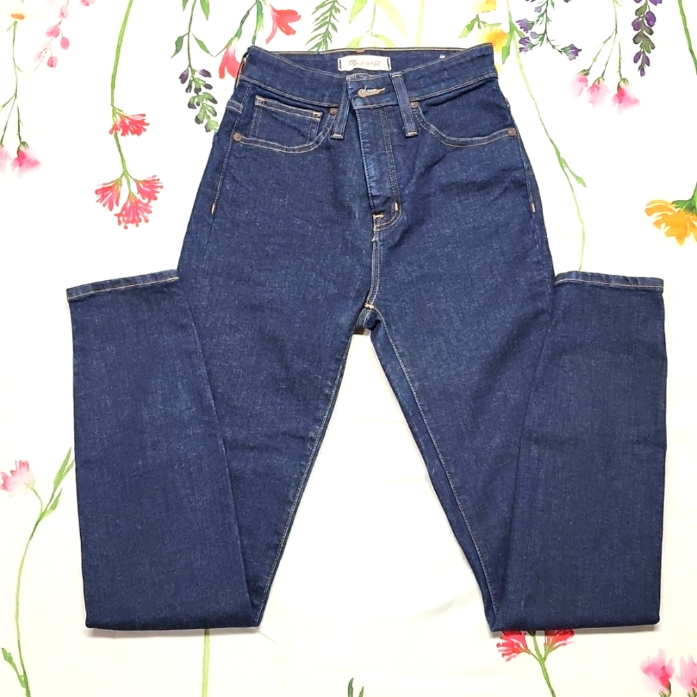 MADEWELL Curvy High-Rise Skinny Jeans in Seville Wash. - Picture 1 of 6